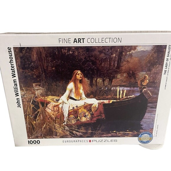 Fine Art Puzzle Medieval "THE LADY OF SHALOTT" John William Waterhouse 1000 Pcs - Picture 10 of 15